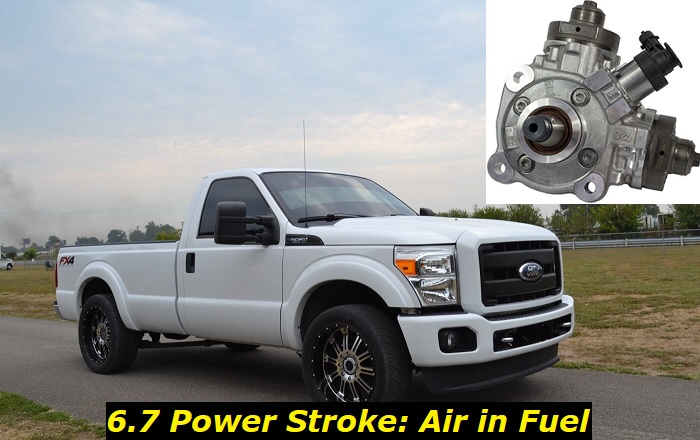 6-7 power stroke air in fuel